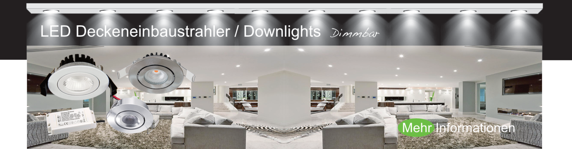 Schneider LED Deckeneinbaustrahler / Downlights
